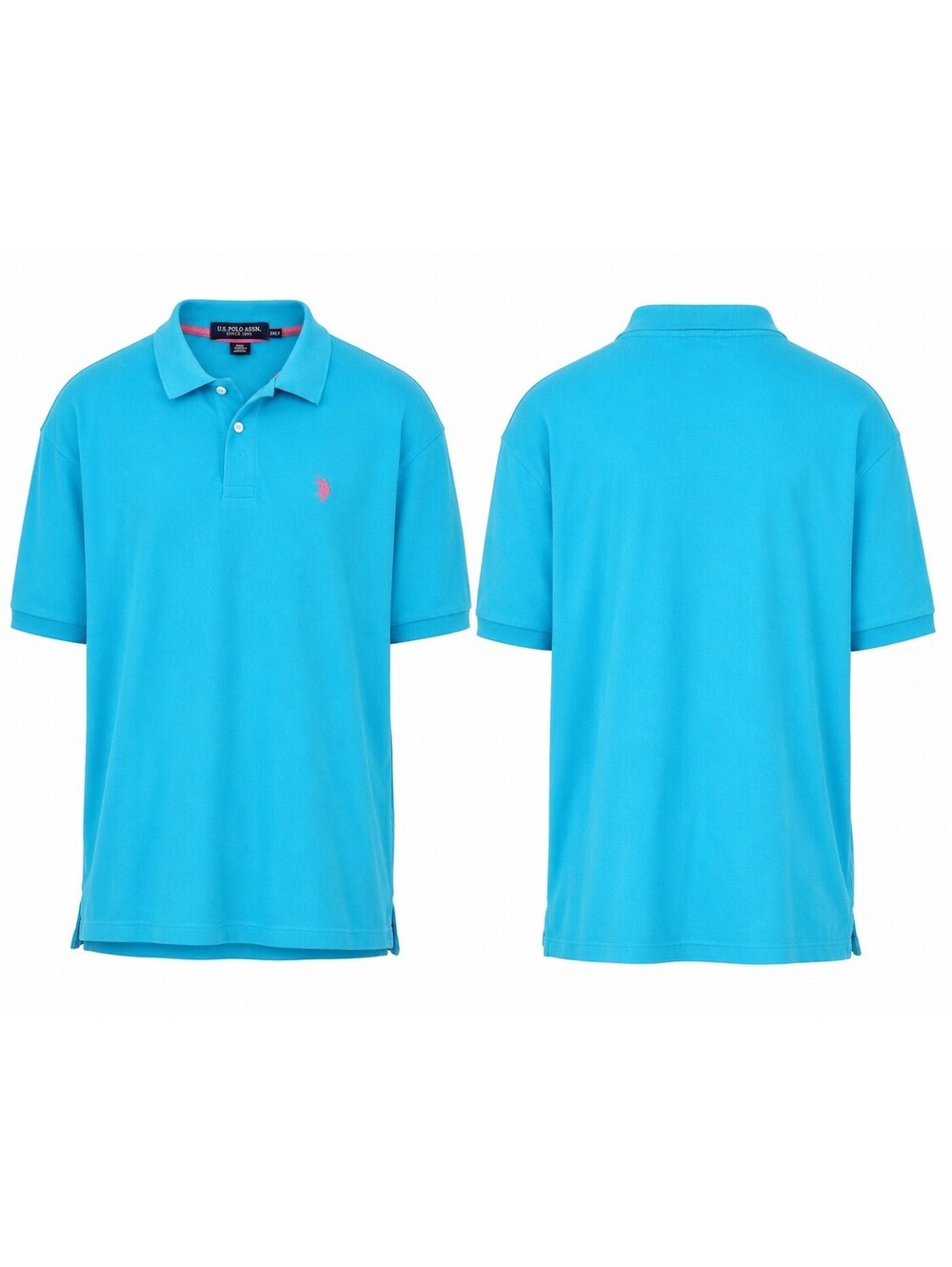 US Polo Assn Mens Shirt Size 2XLT Turquoise Small Pony Custom Fit Golf Tennis